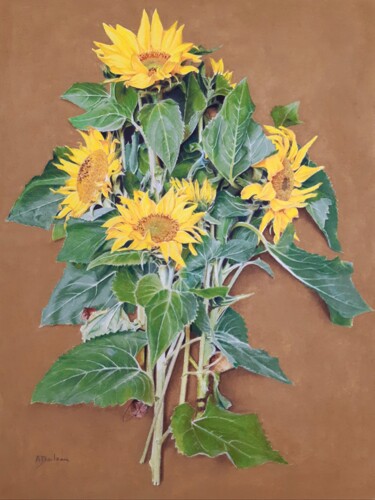 "Tournesols" başlıklı Resim Alexis Boileau tarafından, Orijinal sanat, Pastel