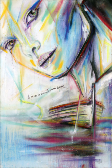 Pittura intitolato "Ink of Love" da Alexis Chomel, Opera d'arte originale, Acrilico