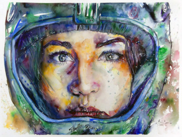 제목이 "－ ＭＯＴＯＲＣＹＣＬＥ ＧＩＲＬ －"인 미술작품 Alexis Chomel로, 원작, 수채화