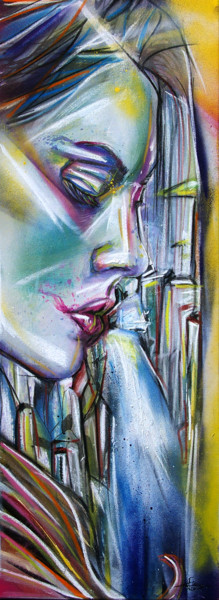 Pintura titulada "Dans l'eau de la cl…" por Alexis Chomel, Obra de arte original, Acrílico