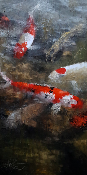 Peinture intitulée "Paisible II" par Alexis Le Borgne, Œuvre d'art originale, Huile