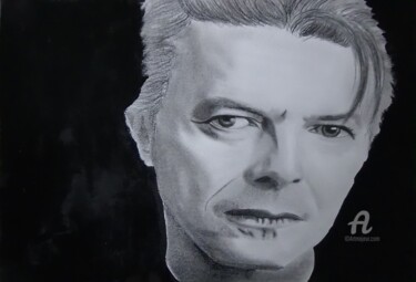 Dessin intitulée "David Bowie" par Alexis Raoult, Œuvre d'art originale, Crayon