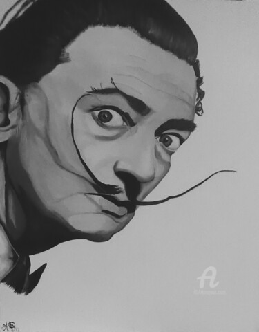 Peinture intitulée "Salvador Dali" par Alexis Raoult, Œuvre d'art originale, Acrylique
