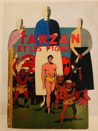 Collages titulada "Tarzan et Malevitch" por Alexis Schultz, Obra de arte original, Collages