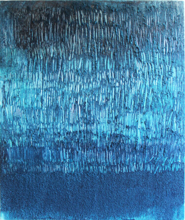 绘画 标题为“blue Lagoon” 由Alexis Toublanc, 原创艺术品, 丙烯 安装在木质担架架上