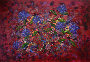 Purple Flowers Картина под названием "Purple Flowers" - Alexis Baranek, Подлинное произведение искусства, Акрил