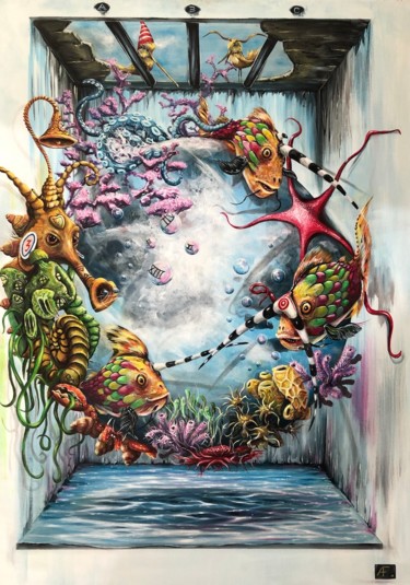Ecosystème Peinture intitulée "Ecosystème" par Alexis Franch (AF_Alexis), Œuvre d'art originale, Acrylique