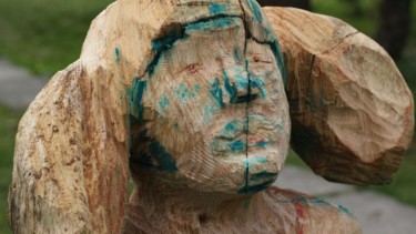 雕塑 标题为“"Tęsknota"” 由Alex Johanson, 原创艺术品, 木