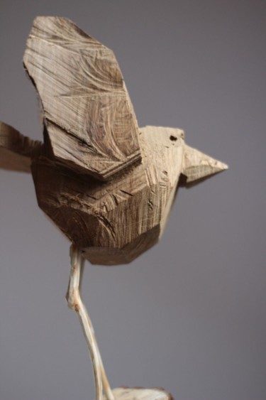 Rzeźba zatytułowany „Ptaszek IV” autorstwa Alex Johanson, Oryginalna praca, Drewno