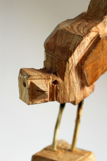 Sculpture intitulée "Ptak II" par Alex Johanson, Œuvre d'art originale, Bois
