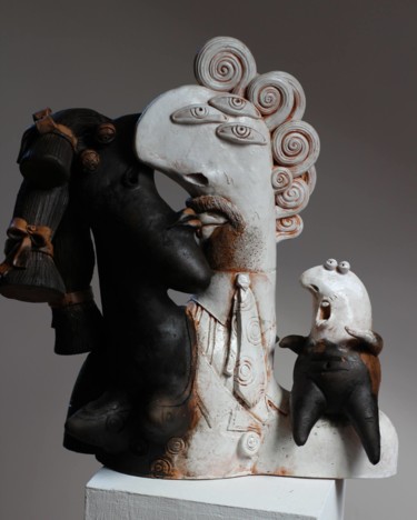 Скульптура под названием ""Nie damy sobie wmó…" - Alex Johanson, Подлинное произведение искусства, Керамика