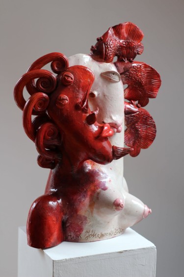 Skulptur mit dem Titel "Poland" von Alex Johanson, Original-Kunstwerk, Keramik