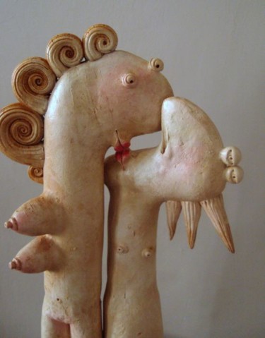 Escultura intitulada "Johansony dla doros…" por Alex Johanson, Obras de arte originais, Cerâmica