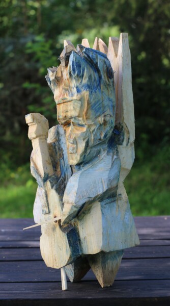 Skulptur mit dem Titel "Z cyklu beskidzkie…" von Alex Johanson, Original-Kunstwerk, Holz