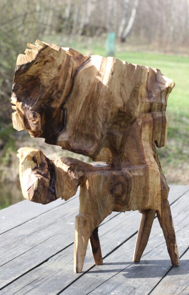 Sculpture titled "Z cyklu Koniki Besk…" by Alex Johanson, Original Artwork, Wood