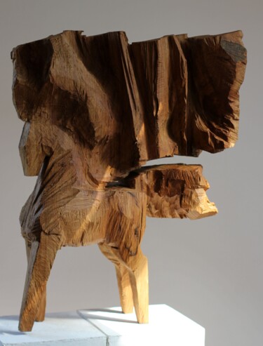 Sculpture titled "Z cyklu koniki besk…" by Alex Johanson, Original Artwork, Wood