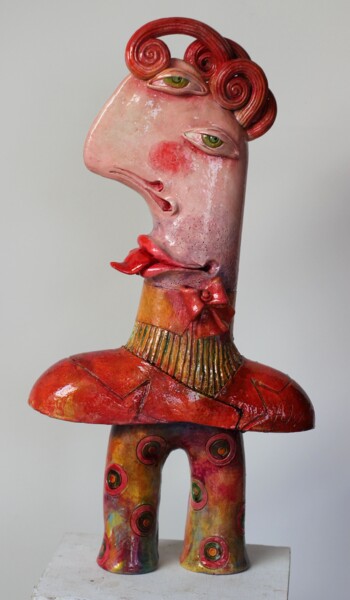 Escultura titulada "Kawaler do wzięcia" por Alex Johanson, Obra de arte original, Arcilla