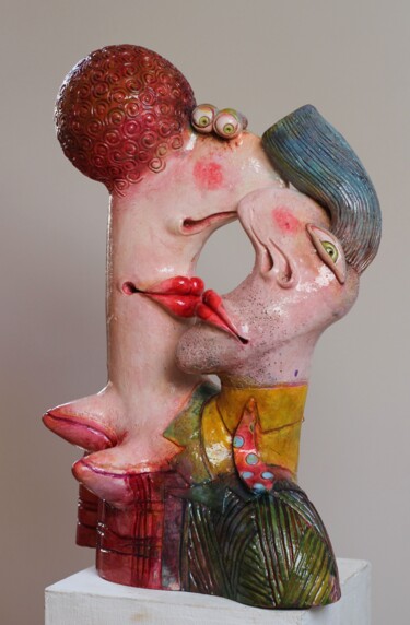 Sculpture titled "GRECKIE WAKACJE" by Alex Johanson, Original Artwork, Clay