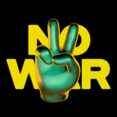 Arte digitale intitolato "NO WAR" da Alex Kalm, Opera d'arte originale, Modellazione 3D