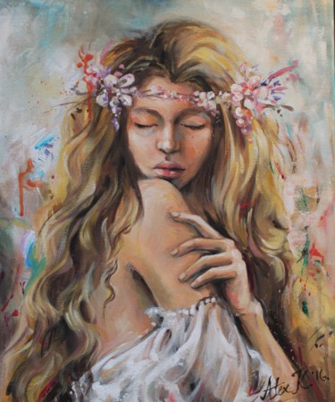 Painting titled "'Purity and beauty'" by Aleksandra Kuzmanovic Montresor, Original Artwork, Acrylic