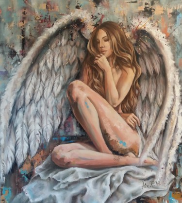 Painting titled "angel0.jpg" by Aleksandra Kuzmanovic Montresor, Original Artwork, Acrylic