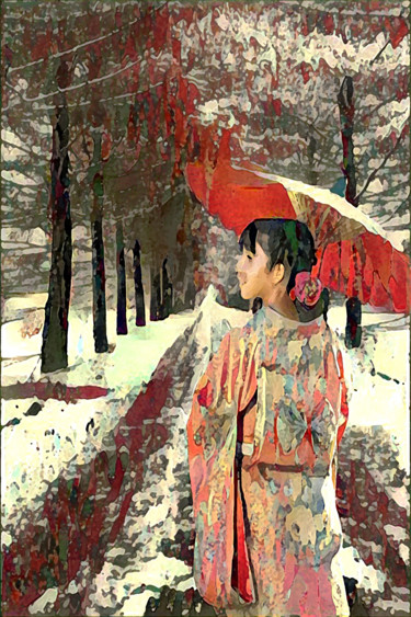 Digital Arts titled "Early Snow" by Alex Mir, Original Artwork, Digital Painting