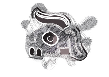 Digital Arts titled "TOCHTLI - Rabbit" by Hapiman, Original Artwork, 2D Digital Work