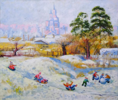 「Мороз и солнце..」というタイトルの絵画 Alexander Bezrodnykhによって, オリジナルのアートワーク, オイル