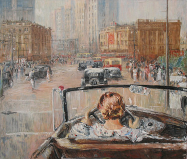 Painting titled "Новая Москва" by Alexander Bezrodnykh, Original Artwork, Oil