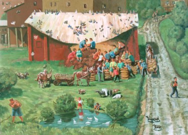 Schilderij getiteld "Дары полей" door Alexander Bezrodnykh, Origineel Kunstwerk, Olie