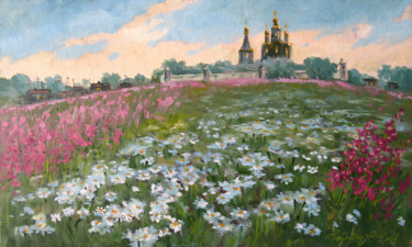 Malerei mit dem Titel "Иван чай" von Alexander Bezrodnykh, Original-Kunstwerk, Öl