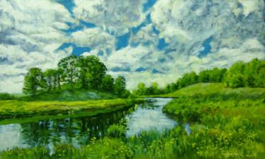 Картина под названием "облака плывут" - Alexander Bezrodnykh, Подлинное произведение искусства, Масло