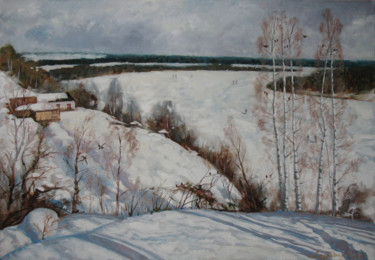 Картина под названием "Февраль" - Alexander Bezrodnykh, Подлинное произведение искусства, Масло