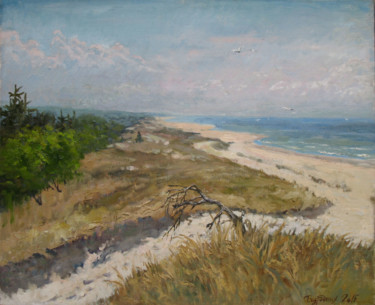Картина под названием "дюны" - Alexander Bezrodnykh, Подлинное произведение искусства, Масло