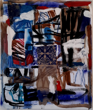 Assemblages improvisés Peinture intitulée "Assemblages improvi…" par Alexandre Pons, Œuvre d'art originale, Acrylique