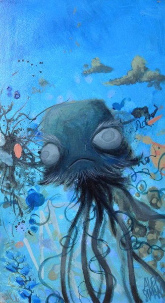Malarstwo zatytułowany „Blind Medusa” autorstwa Alex Saman, Oryginalna praca, Akryl