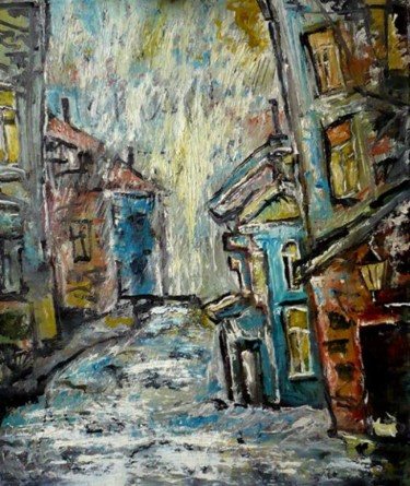 Painting titled "Snowing in Moscow" by Alex Solodov, Original Artwork