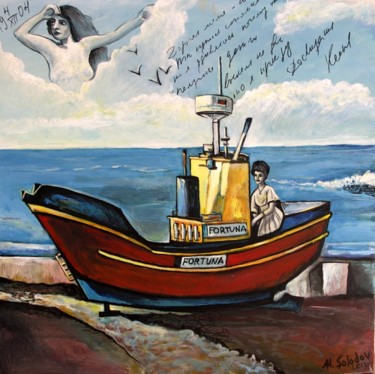 Painting titled "A. Solodov "Fortuna"" by Alex Solodov, Original Artwork, Oil