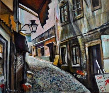 Painting titled "A. Solodov "Street…" by Alex Solodov, Original Artwork, Other