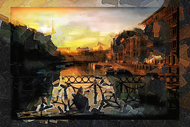 Digital Arts titled "Morning in St. Pete…" by Aleksandr Suvorov, Original Artwork, Digital Painting