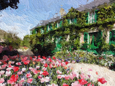 Arts numériques intitulée "Claude Monet's hous…" par Александр Суворов, Œuvre d'art originale, Peinture numérique