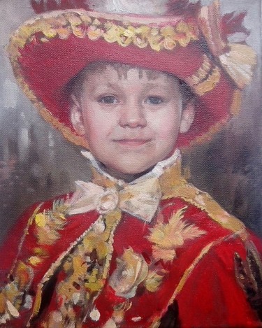 Pintura intitulada "Портрет Матвея" por Alex Tochin, Obras de arte originais, Óleo