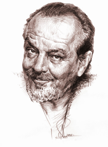 Zeichnungen mit dem Titel "Портрет Джека Никол…" von Alex Tochin, Original-Kunstwerk, Pastell