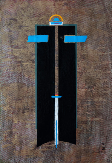 Peinture intitulée "Highlander" par Alexander Ustinoff, Œuvre d'art originale, Collages