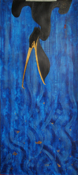 Malerei mit dem Titel "Pelican. Series - F…" von Alexander Ustinoff, Original-Kunstwerk, Tempera
