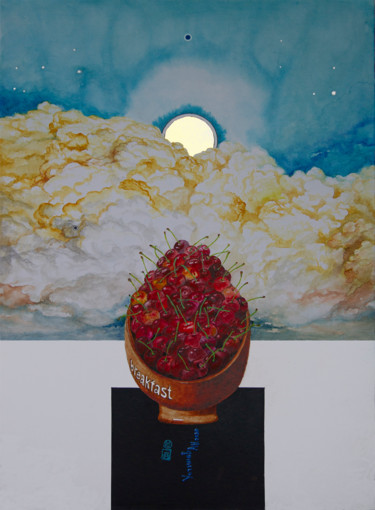 Рисунок под названием "June-Merry" - Alexander Ustinoff, Подлинное произведение искусства, Акварель