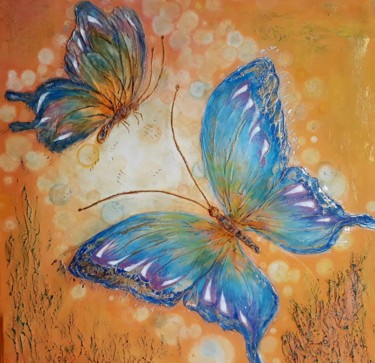 Painting titled "A bright moment" by Alla Kosteleckaya, Original Artwork, Acrylic Mounted on Wood Stretcher frame