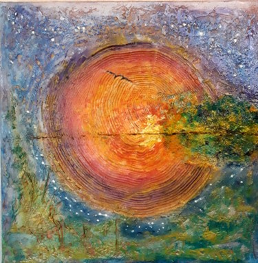 Картина под названием "Somewhere far away…" - Alla Kosteleckaya, Подлинное произведение искусства, Акрил Установлен на Дерев…