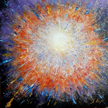 Painting titled "A star named... 3 (…" by Alla Kosteleckaya, Original Artwork, Acrylic Mounted on Wood Stretcher frame