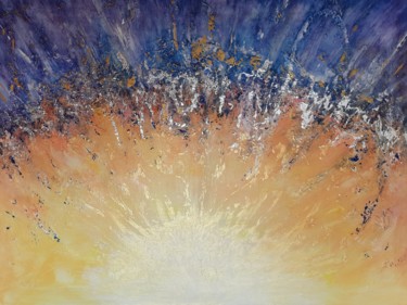 Painting titled "A moment of change" by Alla Kosteleckaya, Original Artwork, Acrylic Mounted on Wood Stretcher frame